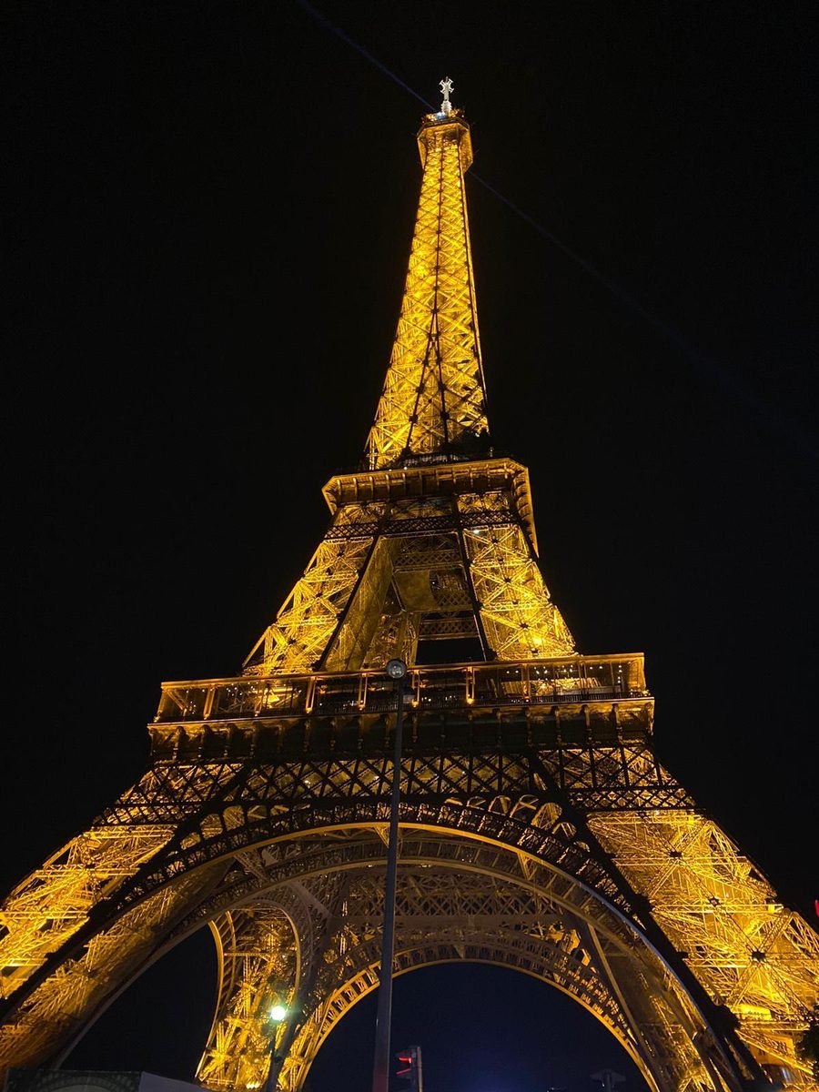 The Eiffel Tower at night, Paris